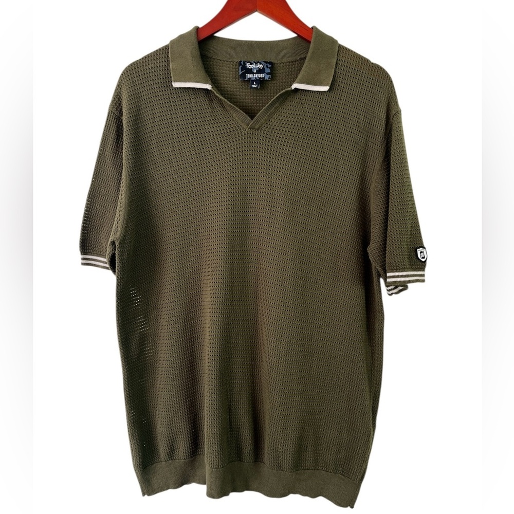 Todd Snyder x Footjoy Oak Moss Sweater Polo Shirt size L